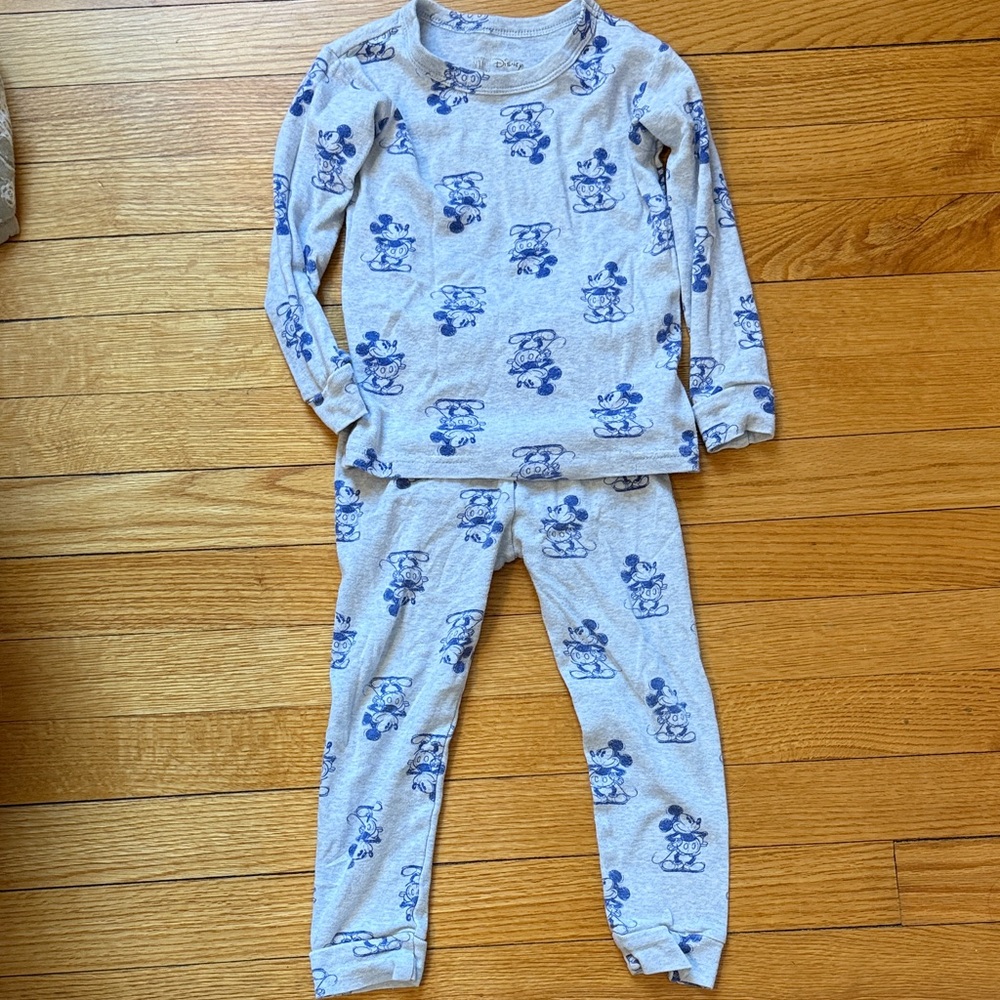 Kids Blue Mickey Character Pajama Set